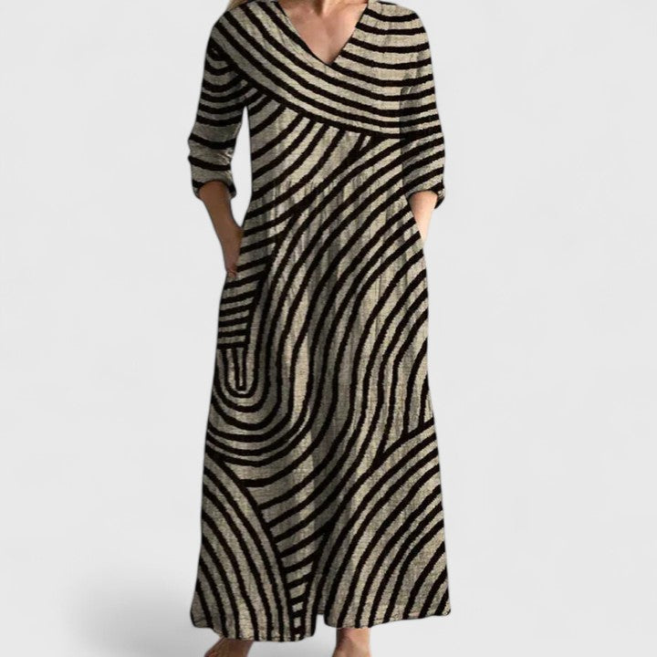 Vanessa | Comfortabele Geometrische Stijl Jurk
