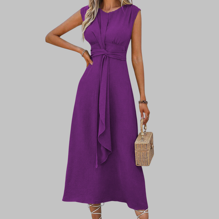 Alayna | Elegante Mouwloze Maxi-jurk met Ronde Hals