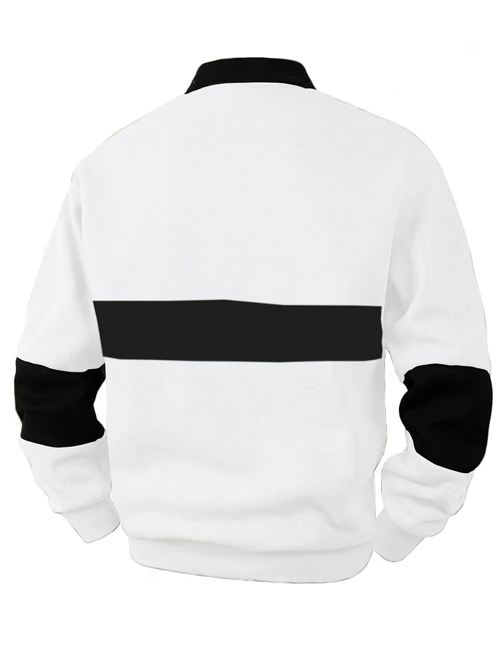 Grayson | Kleur-Block Lange Mouw Polo Shirt