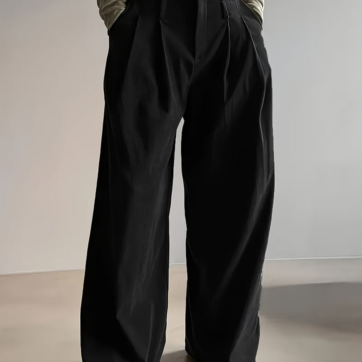 Celine | Geplooide Wijde Pantalon