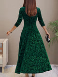 Adeline | Elegante Midi-jurk met Lange Mouwen