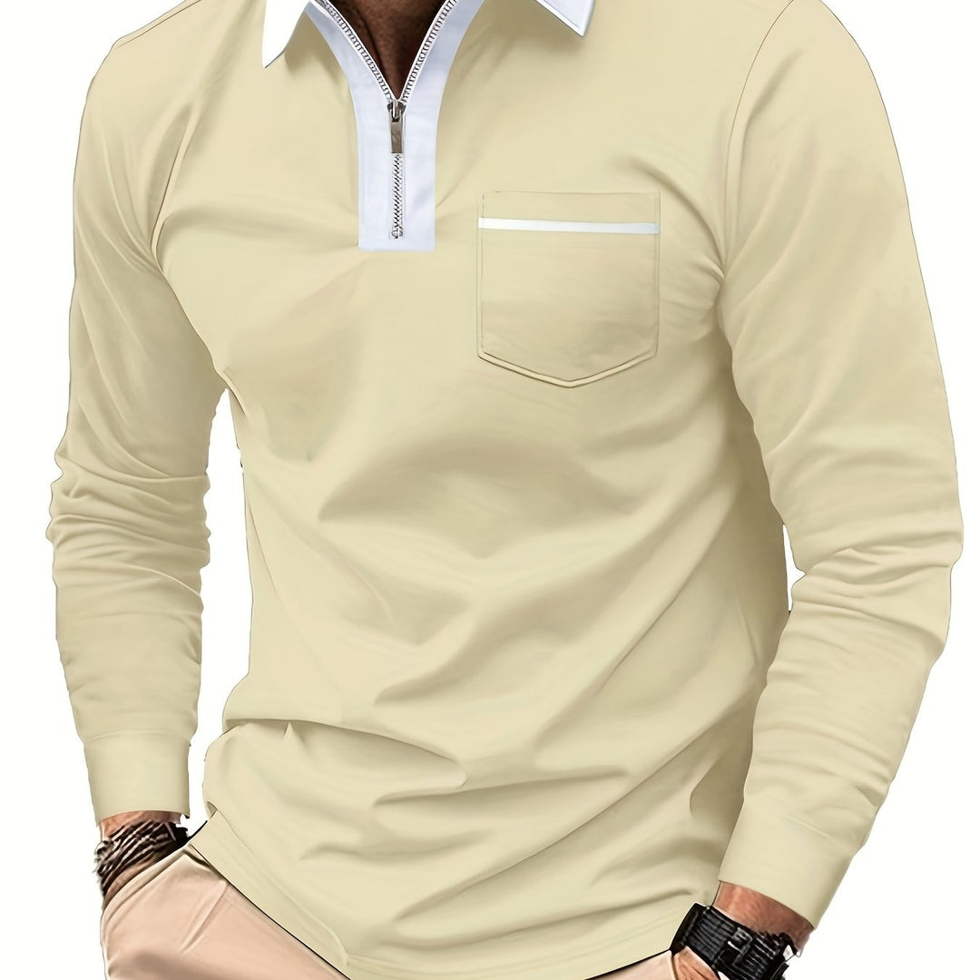 Curtis | Verfijnd Zip-Collar Polo Shirt