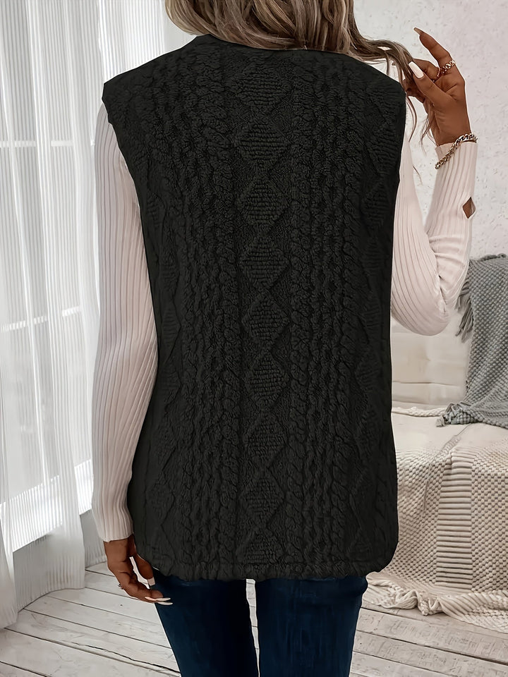 Brenna | Gezellige Textuurloze Mouwloze Vest