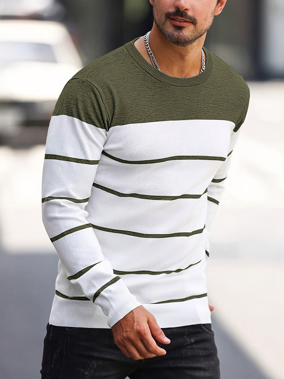 Henry | Gestreepte Crew Neck Trui