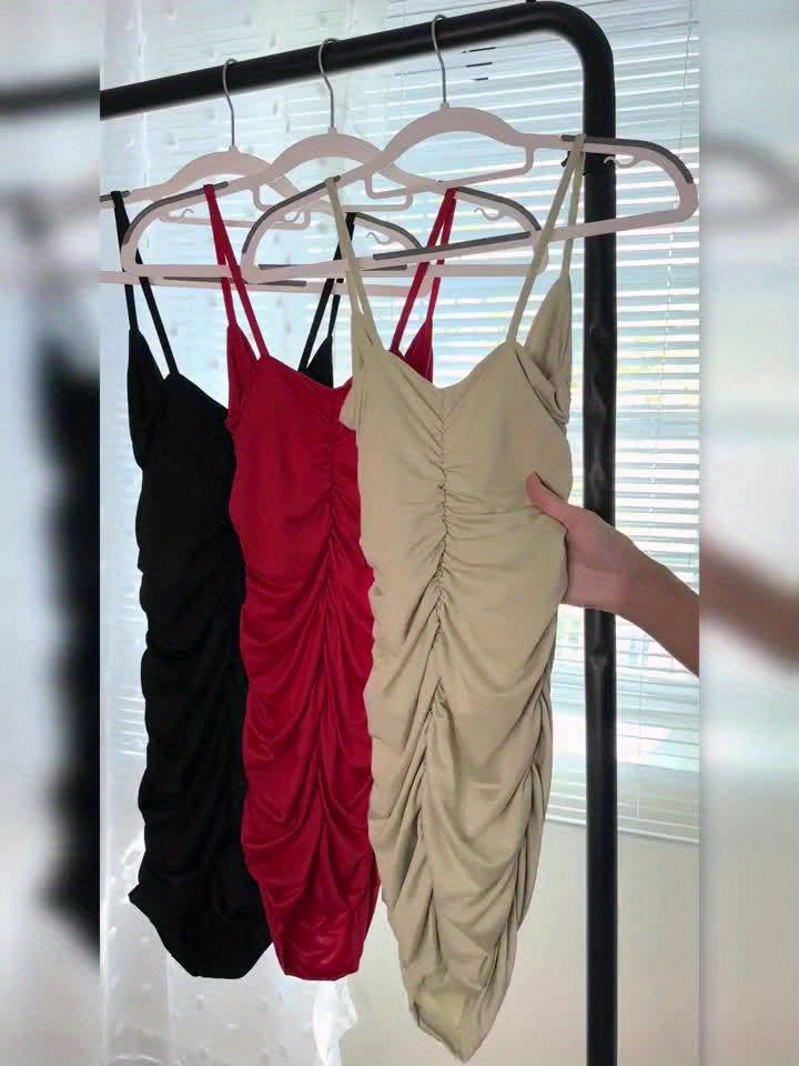 Eloise | Gerimpelde V-hals Bodycon Jurk