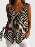 Brenda | Mouwloze Blouse met Knopen