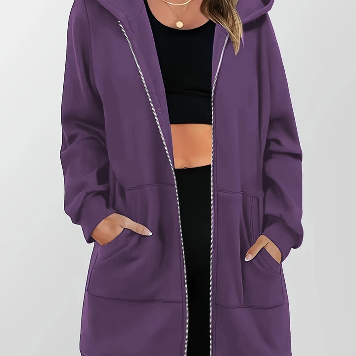 Heather | Lange Hoodie Zip Jacket