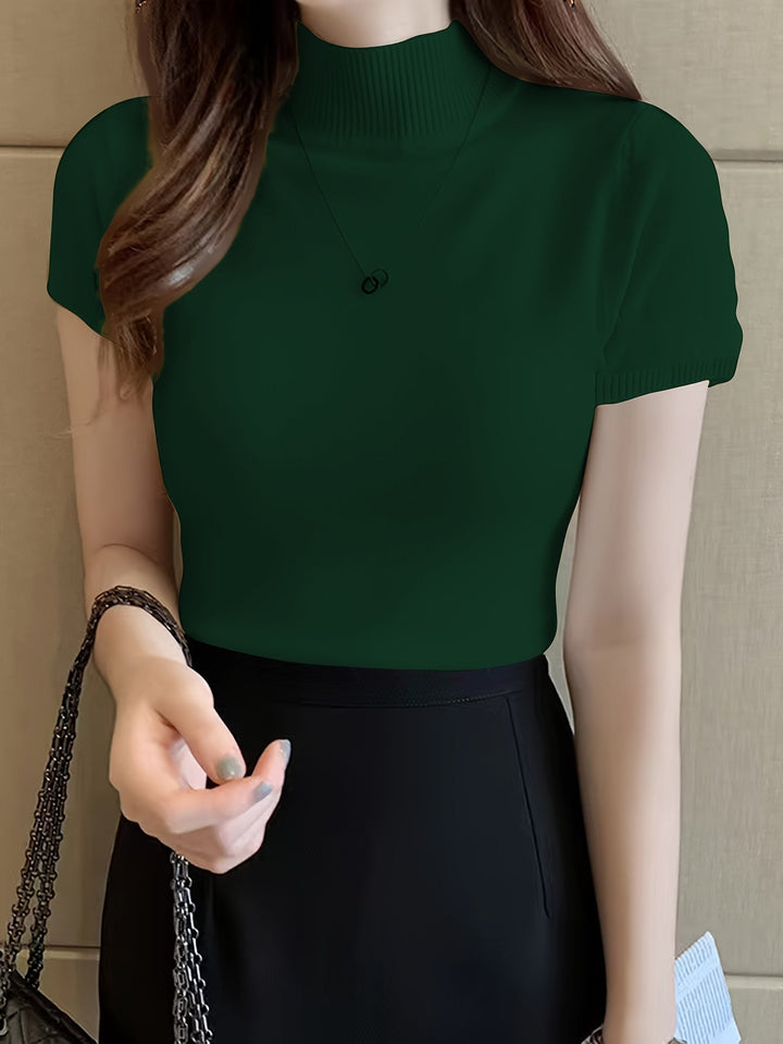 Della | Verfijnde Mock-Neck Top
