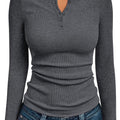 Ivy | Fitted Button Henley Top