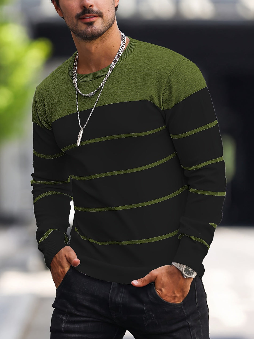 Henry | Gestreepte Crew Neck Trui