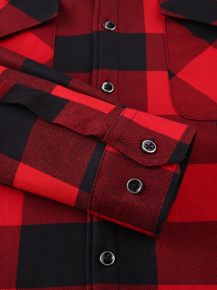 Desmond | Geruite Hooded Shirt Jacket