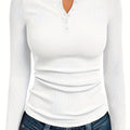 Ivy | Fitted Button Henley Top