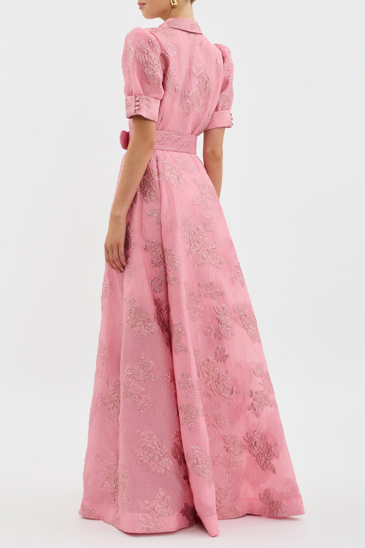 Gladys | Elegante Korte Gepofte Mouwen Jurk