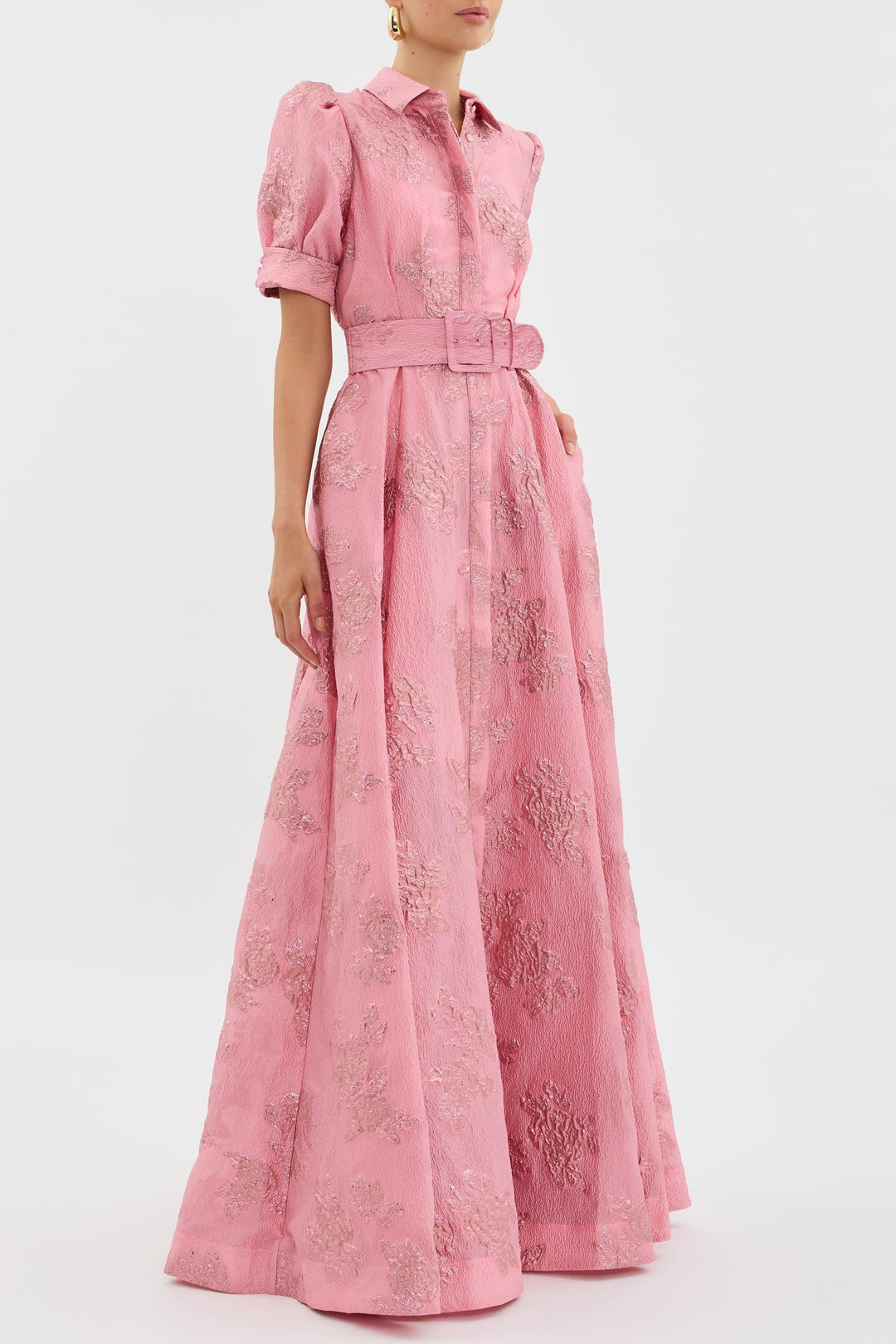 Gladys | Elegante Korte Gepofte Mouwen Jurk