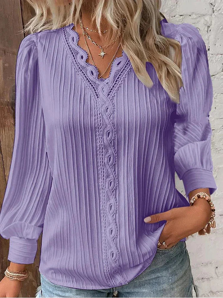 Naomi | Elegante Blouse met Kanten Rand