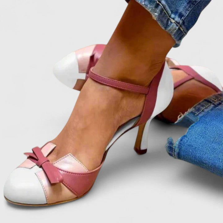 Olivia | Comfortabele Twee Kleurige Ronde Hakken