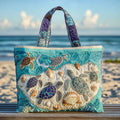 Megan | Elegante Oceaan Kunst Tote Bag