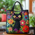 Martha | Stijlvolle Bloemenkat Kunst Tote Bag