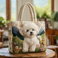 Stephanie | Verfijnde Puppy Kunst Tote Bag