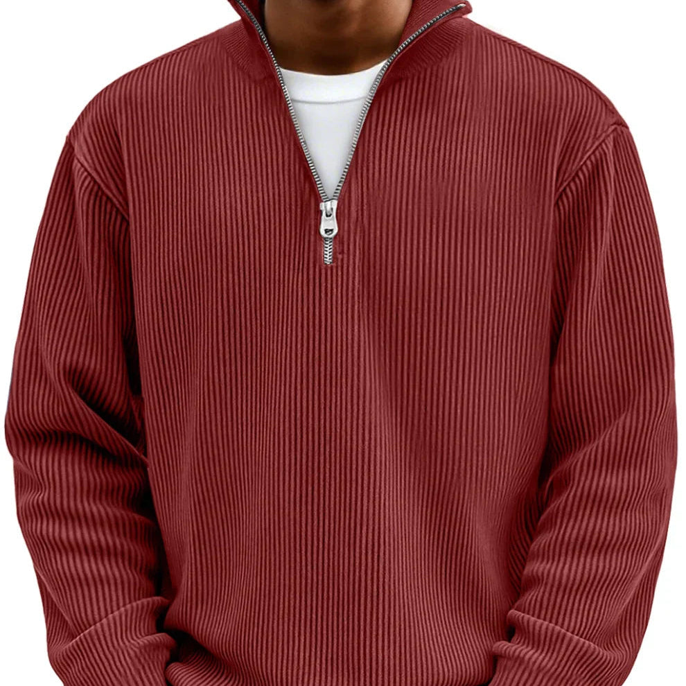 Chase | Stijlvolle Rits Hoge Nek Sweater
