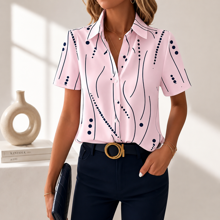 Beatrix | Abstracte Print Blouse