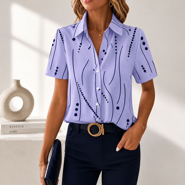 Beatrix | Abstracte Print Blouse