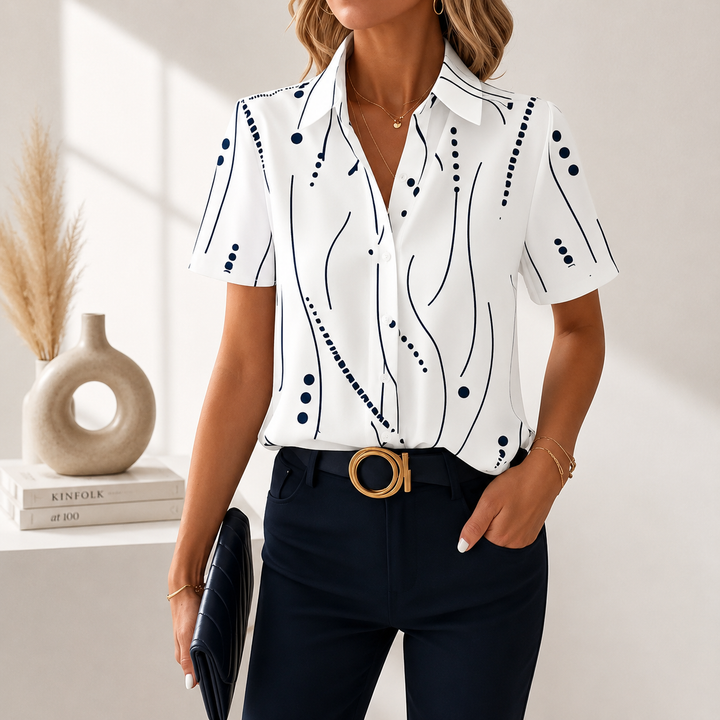 Beatrix | Abstracte Print Blouse