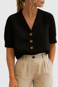 Clarice | Op maat gemaakte blouse met knopen