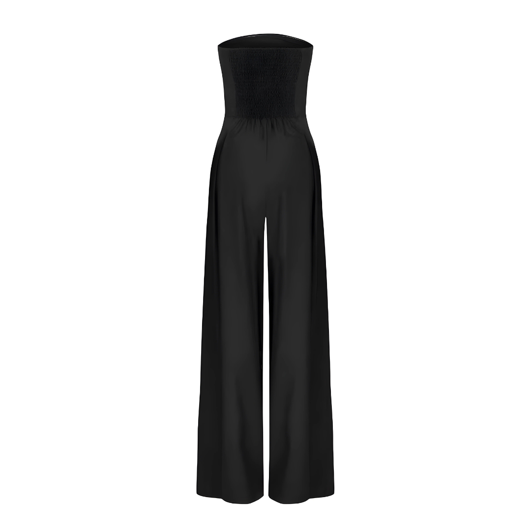 Amilia | Mouwloze Wijde Pijpen Jumpsuit