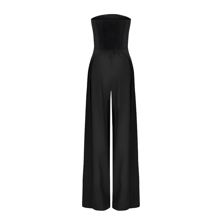 Amilia | Mouwloze Wijde Pijpen Jumpsuit