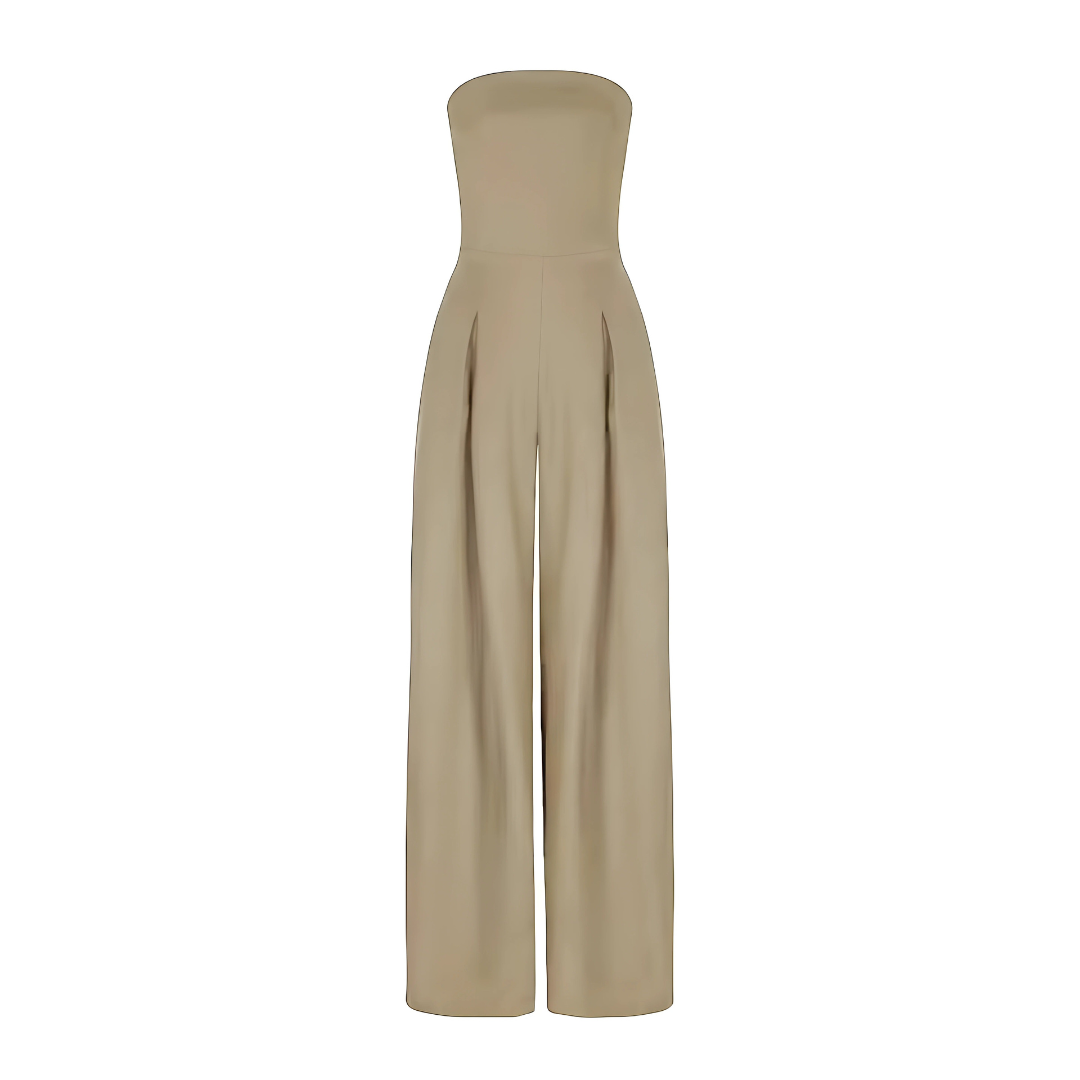 Amilia | Mouwloze Wijde Pijpen Jumpsuit