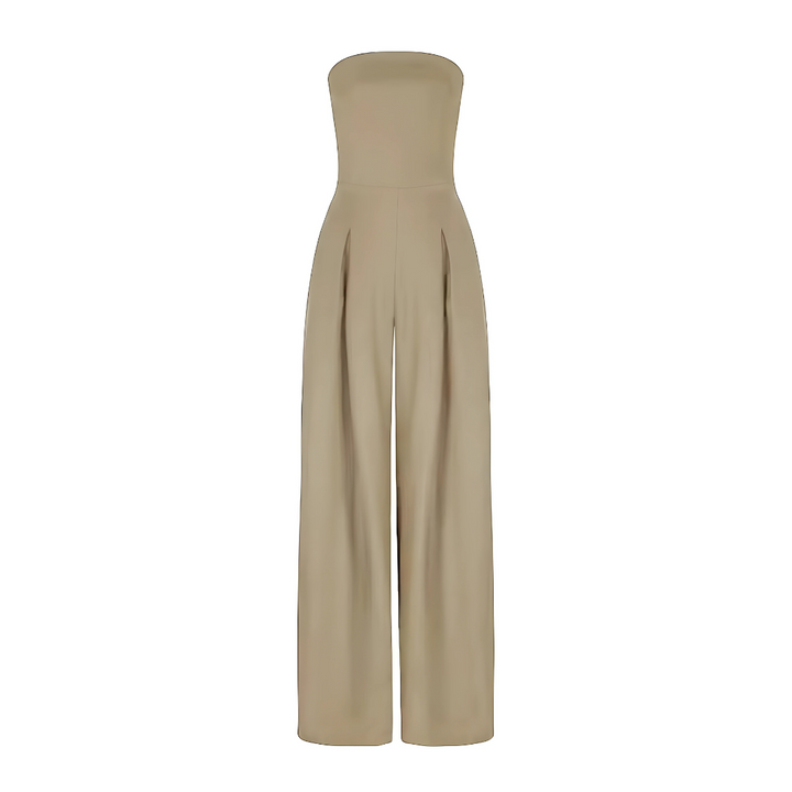 Amilia | Mouwloze Wijde Pijpen Jumpsuit