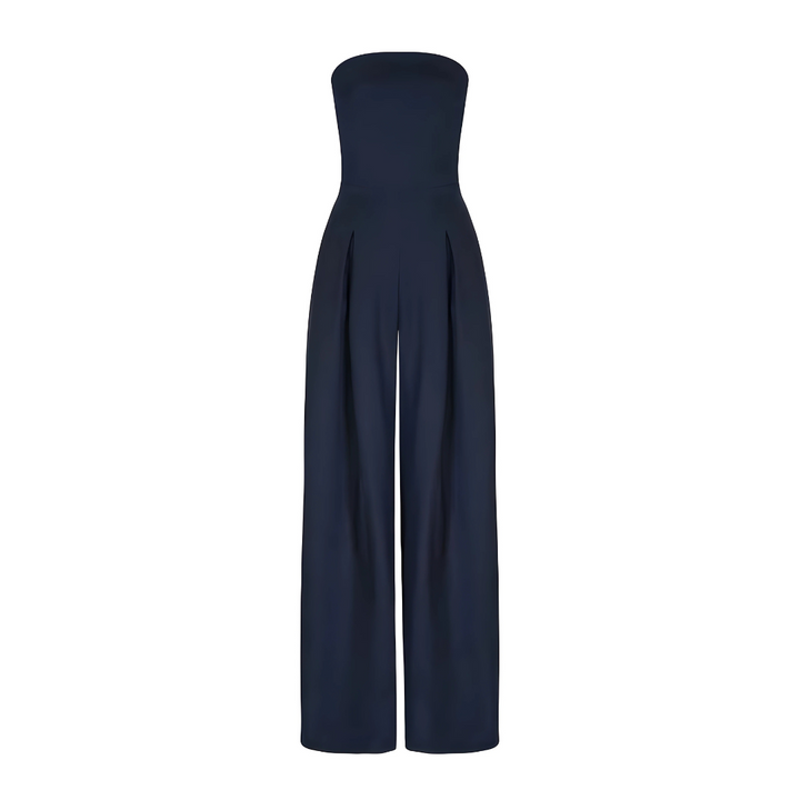 Amilia | Mouwloze Wijde Pijpen Jumpsuit