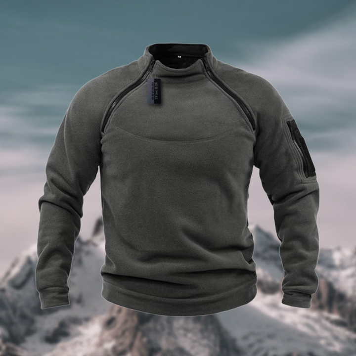 Leonard | Stand-Kraag Kwart-Rit Pullover