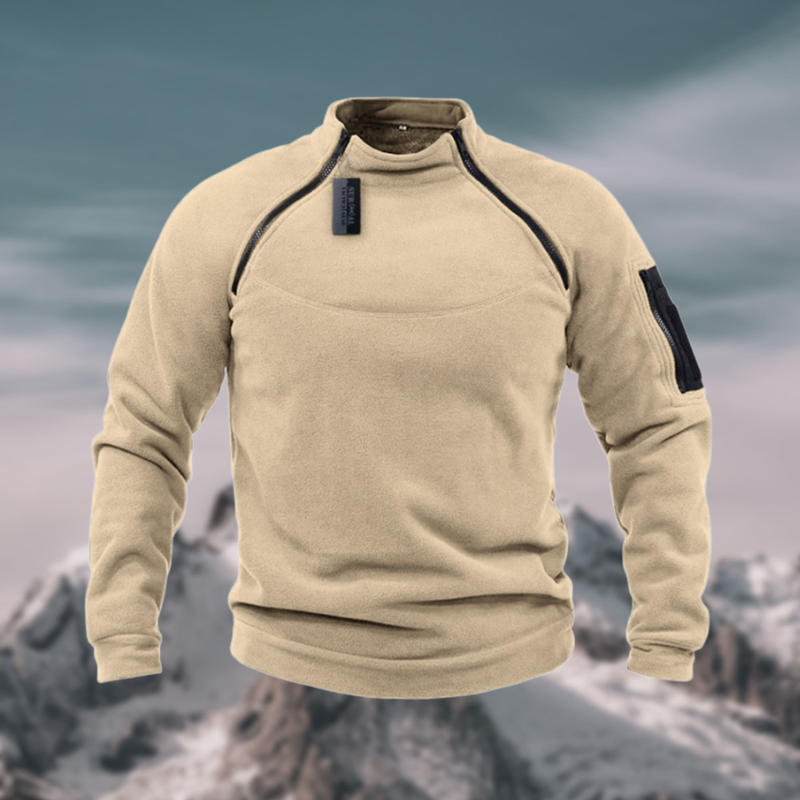 Leonard | Stand-Kraag Kwart-Rit Pullover