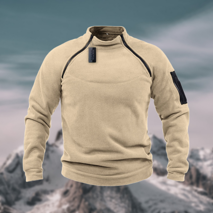 Leonard | Stand-Kraag Kwart-Rit Pullover