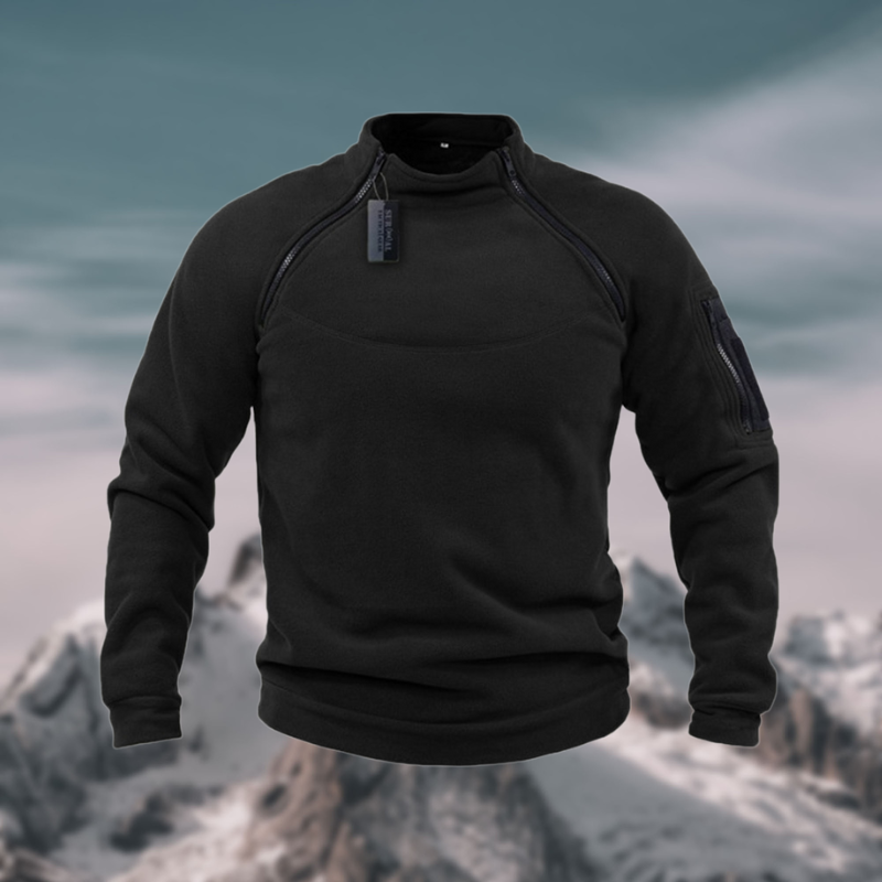 Leonard | Stand-Kraag Kwart-Rit Pullover