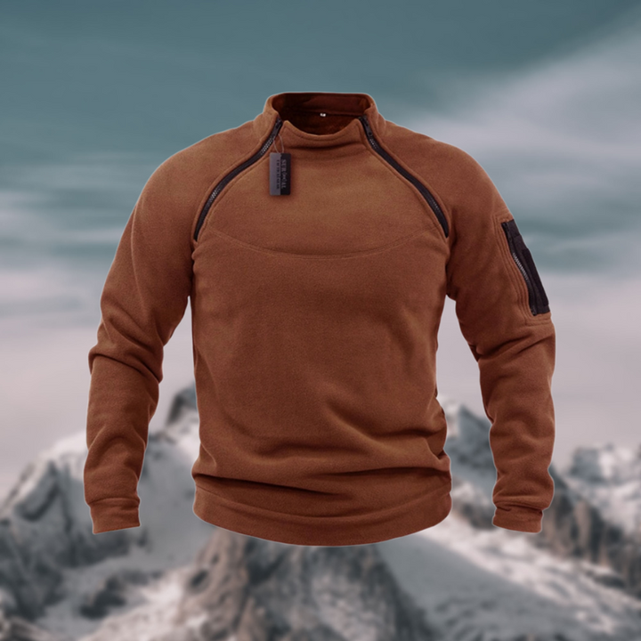 Leonard | Stand-Kraag Kwart-Rit Pullover