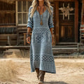 Esperanza | Vintage-geïnspireerde Lange Mouwen Casual Jurk