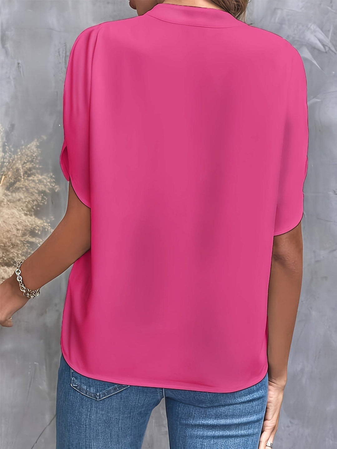 Nicole | Elegante Drapé V-Hals Blouse