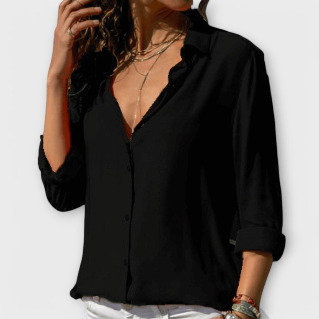 Isla | Verfijnde Knop-Up Blouse