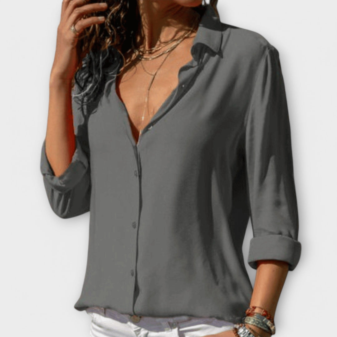 Isla | Verfijnde Knop-Up Blouse
