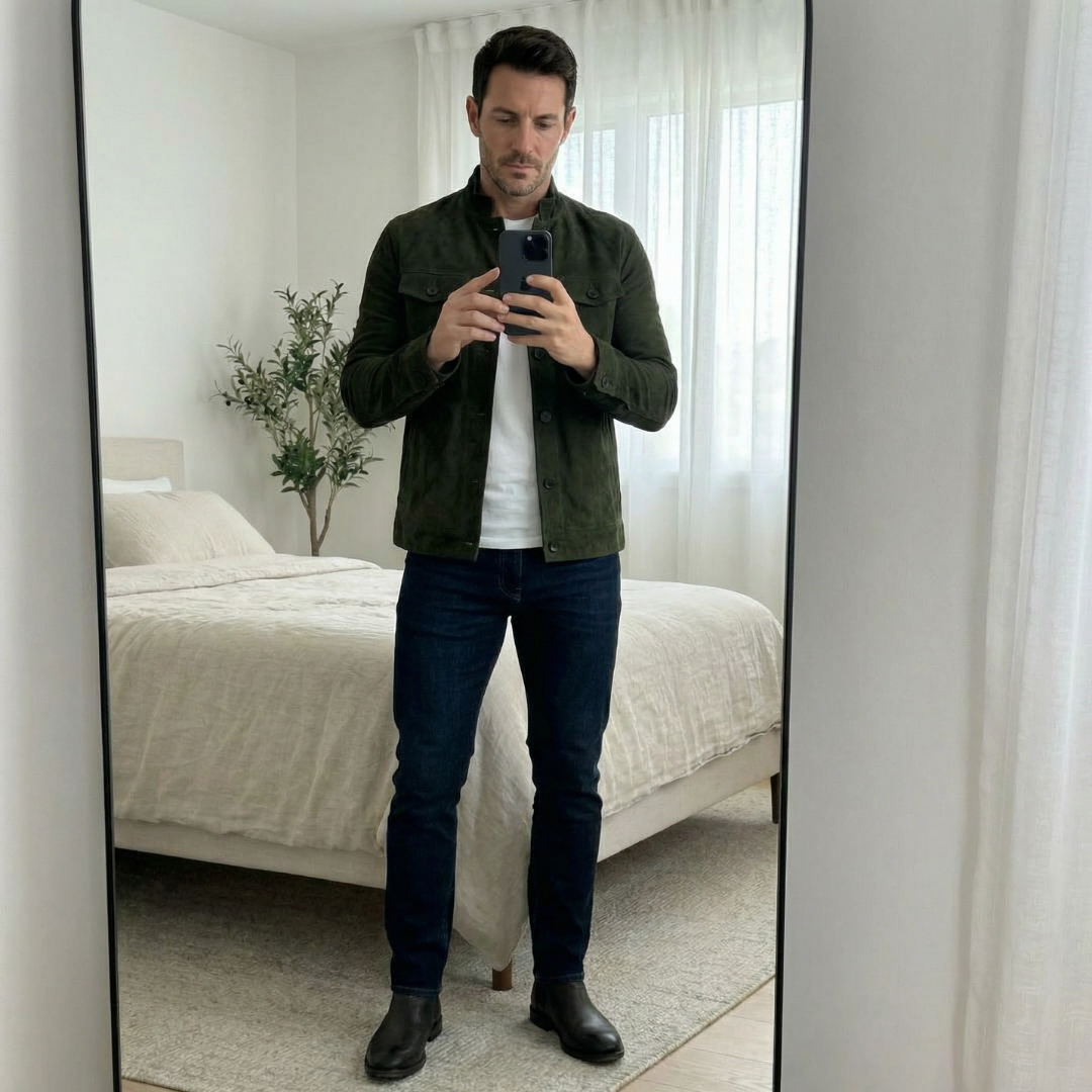 Jacob | Klassieke Suède Pocket Jacket