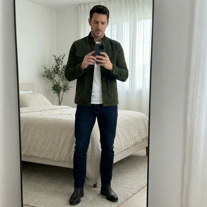 Jacob | Klassieke Suède Pocket Jacket
