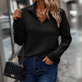 Gillian | Geribbelde Half-Zip Pullover