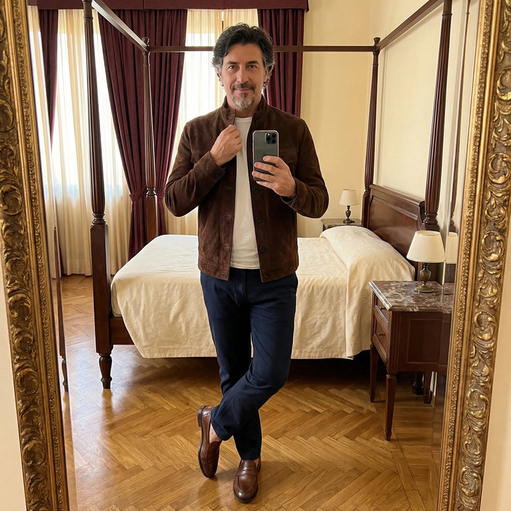 Jacob | Klassieke Suède Pocket Jacket