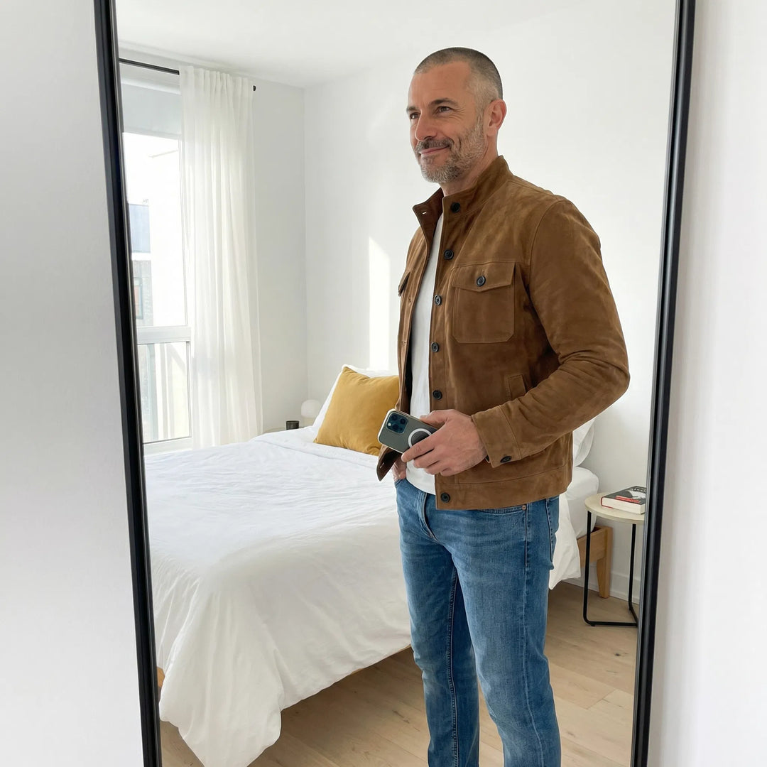 Jacob | Klassieke Suède Pocket Jacket