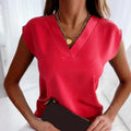 Emilia | Gracieus V-Hals Korte Mouw Top