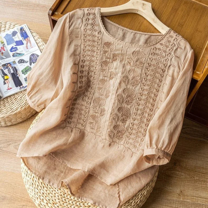 Marisol | Geborduurde Zomerblouse