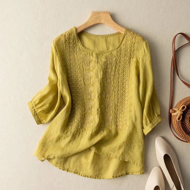 Marisol | Geborduurde Zomerblouse